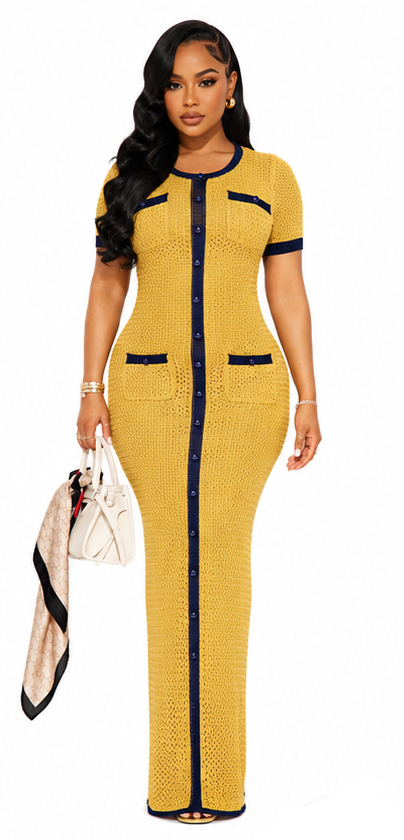 Havana Knit Yellow dress