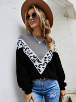 Leopard Round Neck Sweater