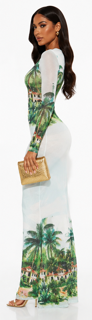 Dominica Mesh Maxi Dress