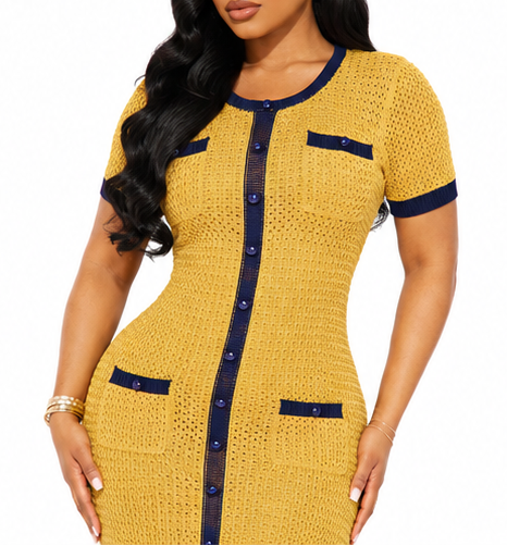 Havana Knit Yellow dress