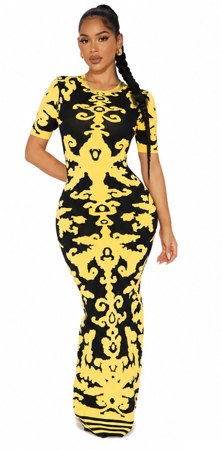 Normani Bandage Knit Maxi Dress