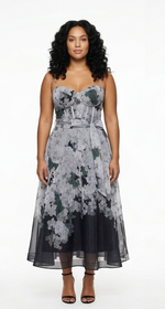 Organza Corset Maxi Dress