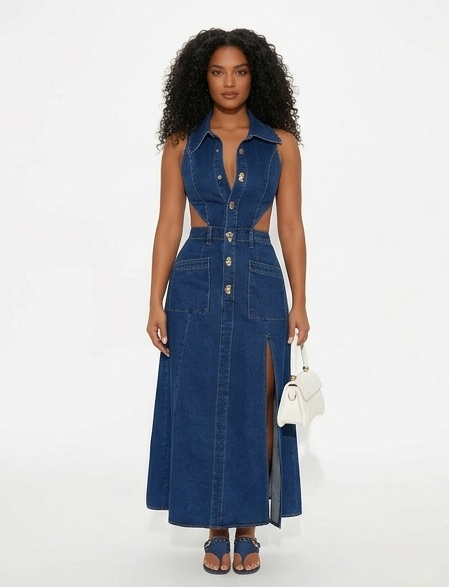 Weekender Denim Maxi Dress